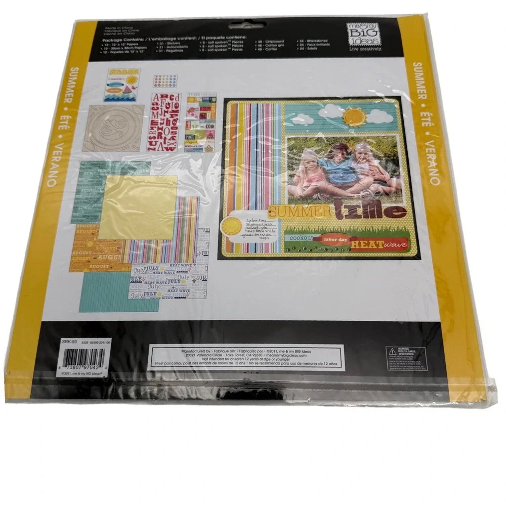 Me & My Big Ideas mambiKIT Summer Scrapbook Kit 12x12 Papers Stickers SRK-93 NEW